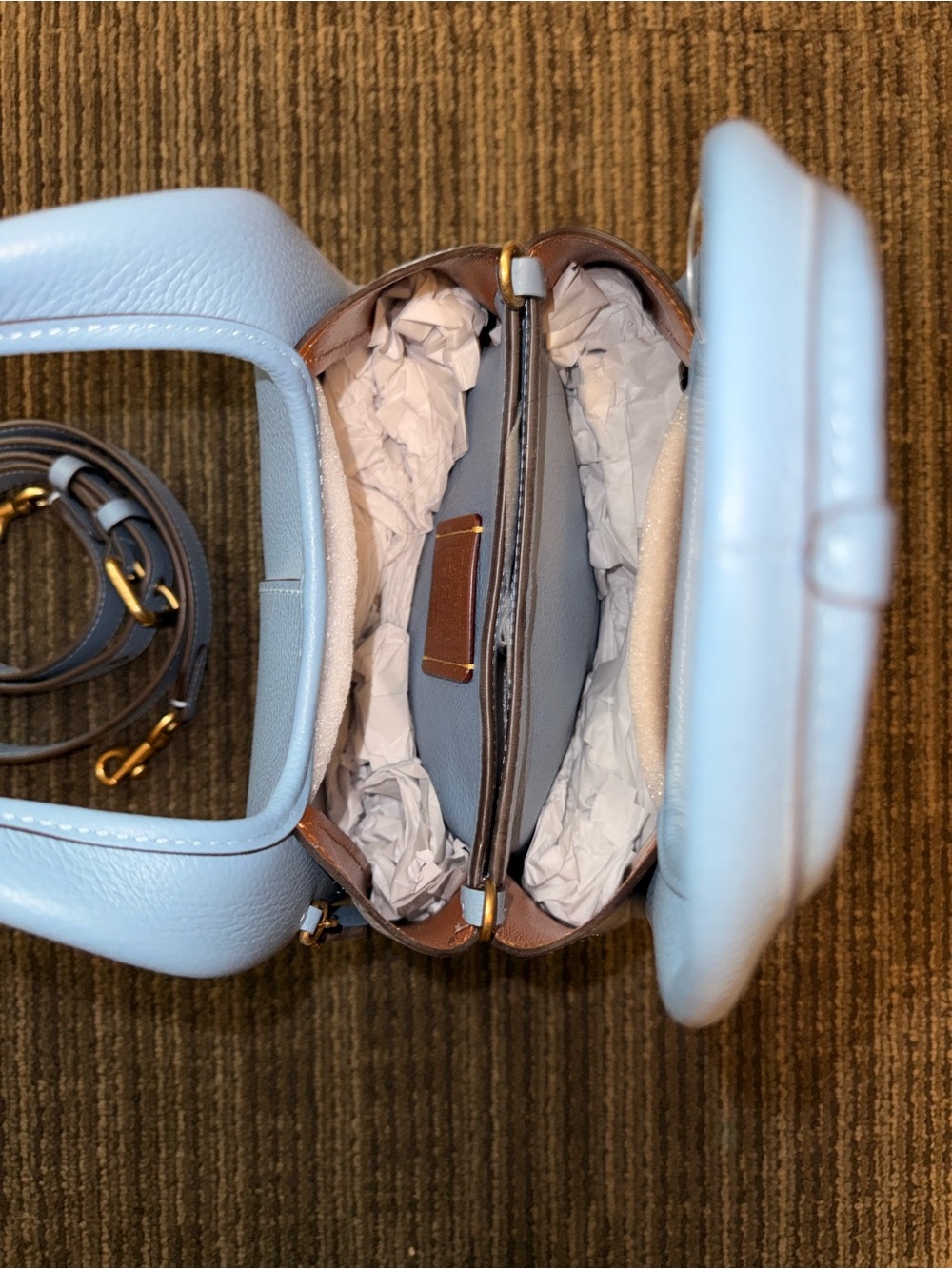 COACH Lana 23, Polished Pebble Leather, Bluebell - Picture 2 of 9